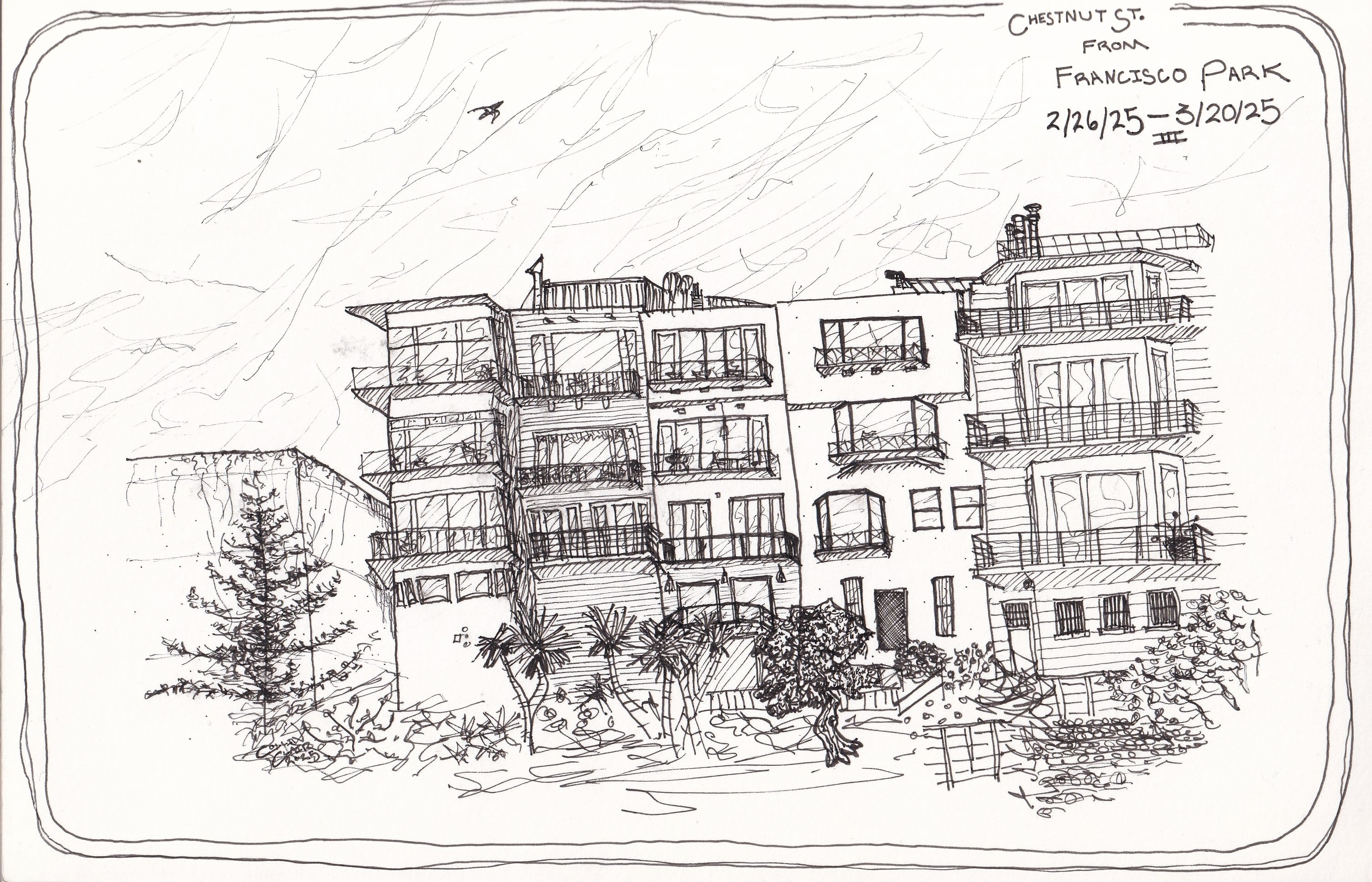 chestnut st from francisco park